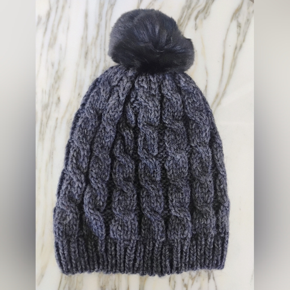 Fratelli Cozy Cable Knit Beanie with Pom